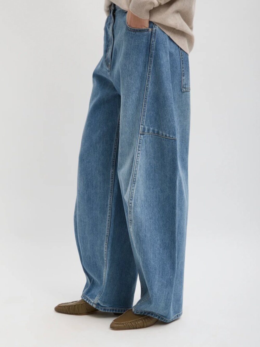 Tibi Classic Wash Denim Sid Jean - Short